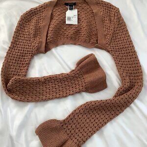 Forever 21 Brown Knit Shrug NWT Size L